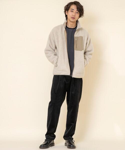 coen（コーエン）の「ボアフリーススタンドブルゾン#（ブルゾン・メンズ・ナチュラル/ブラウン/ネイビー・MEDIUM/SMALL/X-LARGE/LARGE）」の18枚目の写真