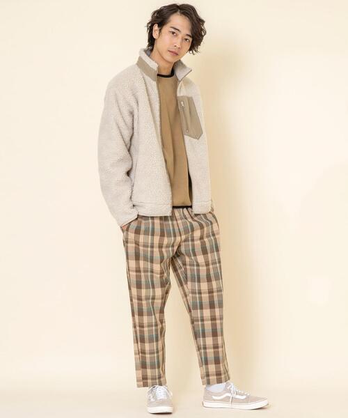 coen（コーエン）の「ボアフリーススタンドブルゾン#（ブルゾン・メンズ・ナチュラル/ブラウン/ネイビー・MEDIUM/SMALL/X-LARGE/LARGE）」の16枚目の写真