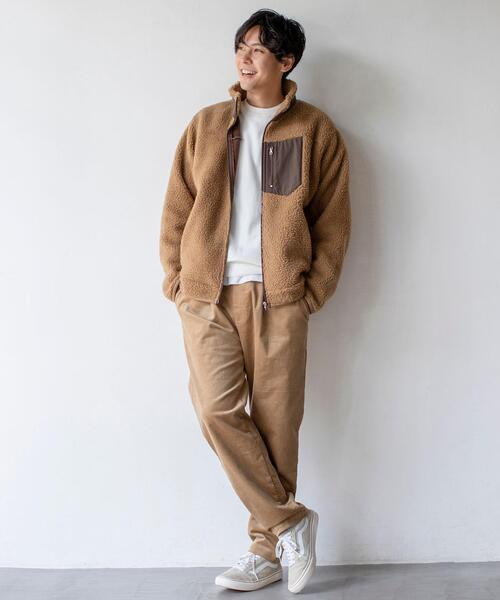 coen（コーエン）の「ボアフリーススタンドブルゾン#（ブルゾン・メンズ・ナチュラル/ブラウン/ネイビー・MEDIUM/SMALL/X-LARGE/LARGE）」の11枚目の写真