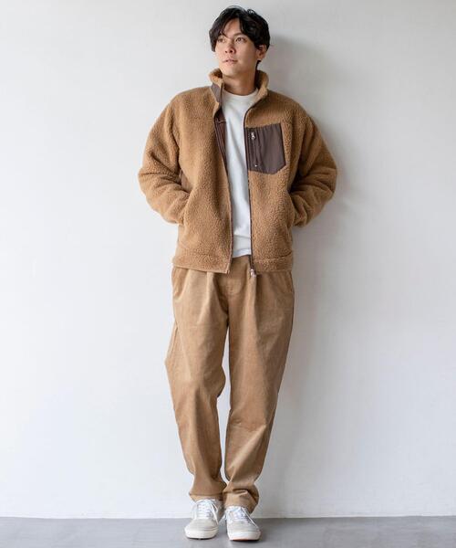 coen（コーエン）の「ボアフリーススタンドブルゾン#（ブルゾン・メンズ・ナチュラル/ブラウン/ネイビー・MEDIUM/SMALL/X-LARGE/LARGE）」の10枚目の写真