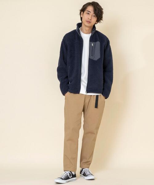 coen（コーエン）の「ボアフリーススタンドブルゾン#（ブルゾン・メンズ・ナチュラル/ブラウン/ネイビー・MEDIUM/SMALL/X-LARGE/LARGE）」の8枚目の写真