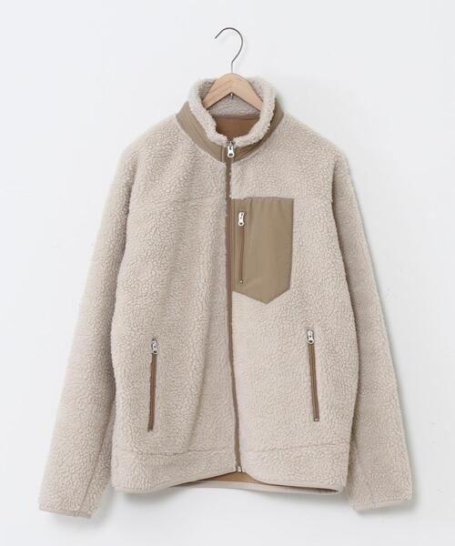 coen（コーエン）の「ボアフリーススタンドブルゾン#（ブルゾン・メンズ・ナチュラル/ブラウン/ネイビー・MEDIUM/SMALL/X-LARGE/LARGE）」の7枚目の写真