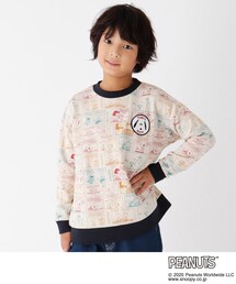 3can4on（サンカンシオン）の「◆【90-130cm】PEANUTS 総柄裏毛プルオーバー（スウェット・キッズ）」
