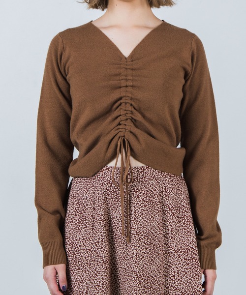 WEGO（ウィゴー）の「WEGO/フロントドロストニット（ニット/セーター・レディース・ブラック/パープル/ブラウン/アイボリー・FREE）」の11枚目の写真