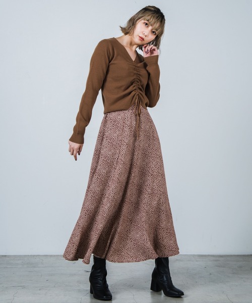 WEGO（ウィゴー）の「WEGO/フロントドロストニット（ニット/セーター・レディース・ブラック/パープル/ブラウン/アイボリー・FREE）」の14枚目の写真