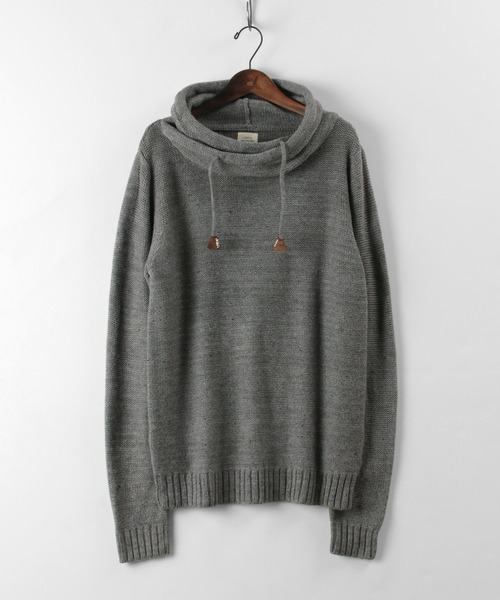 make a ray!（メイク ア レイ！）の「ミドルゲージ変形タートルミックスニット（ニット/セーター・メンズ・ベージュ/グレー/オフホワイト/ブラウン/ネイビー・L/M/XL）」の3枚目の写真