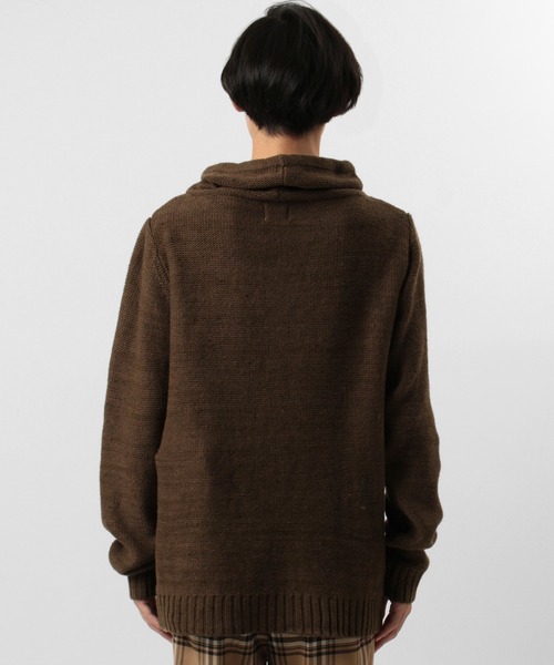 make a ray!（メイク ア レイ！）の「ミドルゲージ変形タートルミックスニット（ニット/セーター・メンズ・ベージュ/グレー/オフホワイト/ブラウン/ネイビー・L/M/XL）」の12枚目の写真