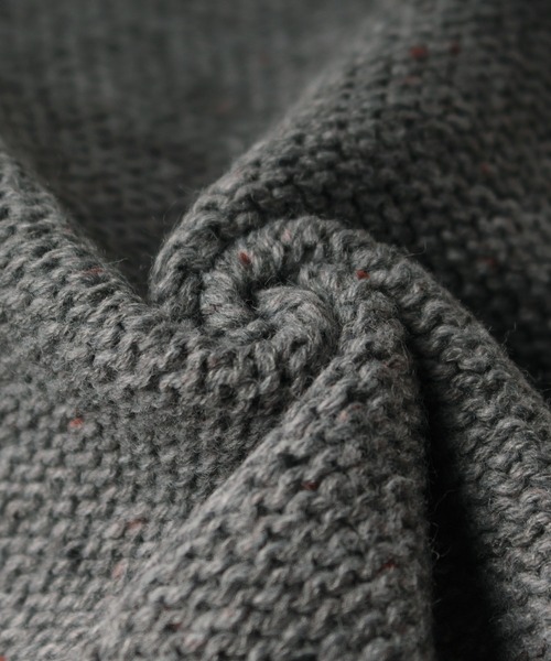 make a ray!（メイク ア レイ！）の「ミドルゲージ変形タートルミックスニット（ニット/セーター・メンズ・ベージュ/グレー/オフホワイト/ブラウン/ネイビー・L/M/XL）」の18枚目の写真