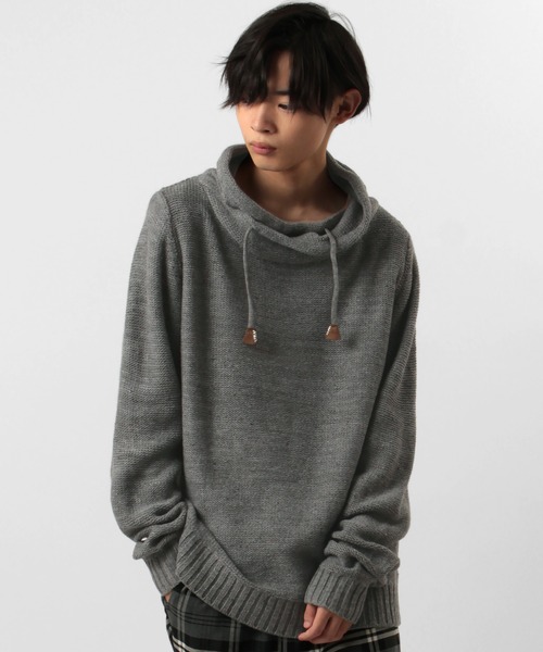 make a ray!（メイク ア レイ！）の「ミドルゲージ変形タートルミックスニット（ニット/セーター・メンズ・ベージュ/グレー/オフホワイト/ブラウン/ネイビー・L/M/XL）」の7枚目の写真