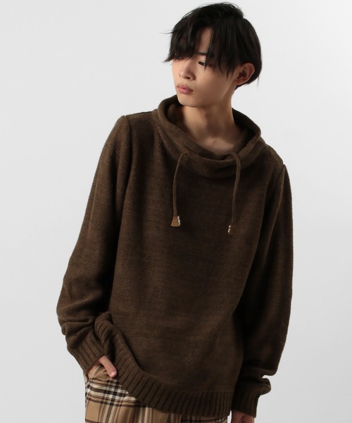 make a ray!（メイク ア レイ！）の「ミドルゲージ変形タートルミックスニット（ニット/セーター・メンズ・ベージュ/グレー/オフホワイト/ブラウン/ネイビー・L/M/XL）」の8枚目の写真