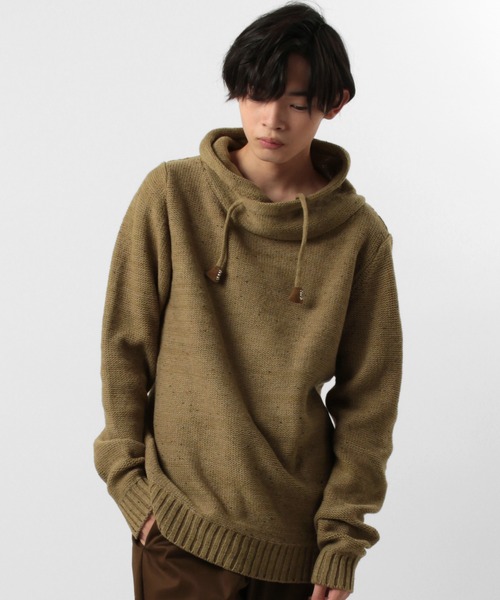 make a ray!（メイク ア レイ！）の「ミドルゲージ変形タートルミックスニット（ニット/セーター・メンズ・ベージュ/グレー/オフホワイト/ブラウン/ネイビー・L/M/XL）」の9枚目の写真