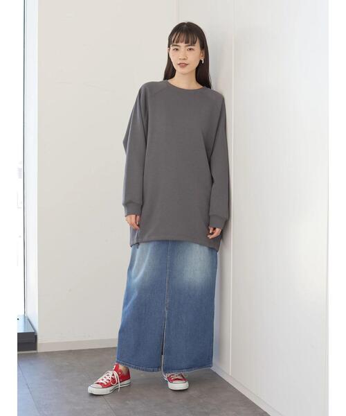 AMERICAN HOLIC(アメリカンホリック)の「ラグラン裏毛コクーンチュニック *(Tシャツ/カットソー・レディース・チャコールグレー/ラベンダー/アイボリー/ライトグレー・FREE)」の22枚目の写真