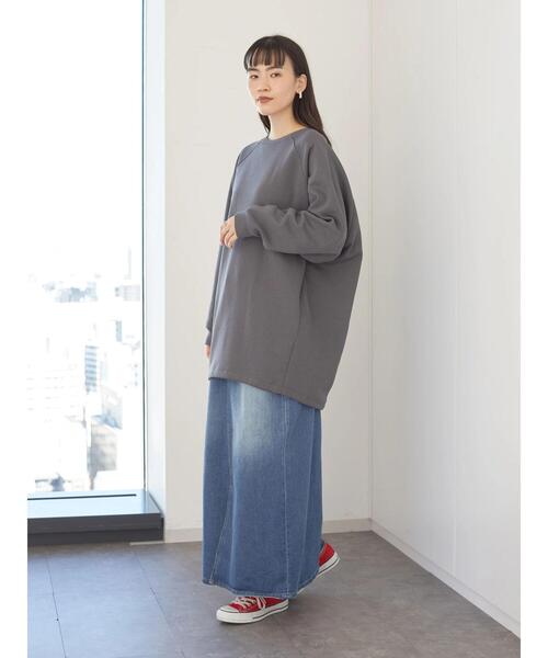 AMERICAN HOLIC(アメリカンホリック)の「ラグラン裏毛コクーンチュニック *(Tシャツ/カットソー・レディース・チャコールグレー/ラベンダー/アイボリー/ライトグレー・FREE)」の21枚目の写真