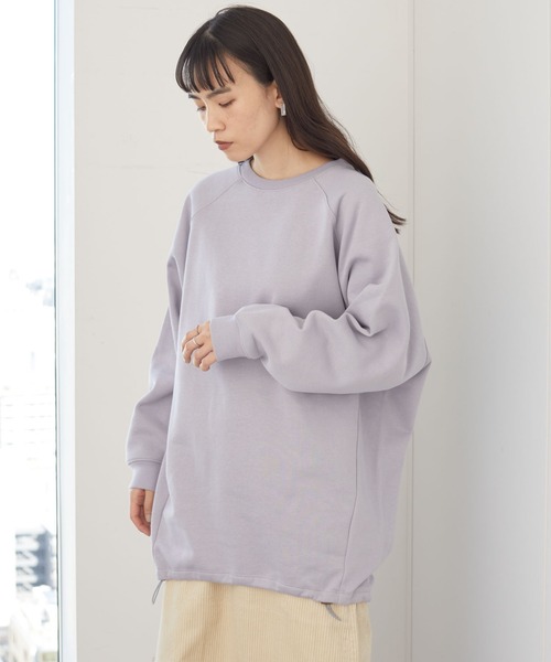 AMERICAN HOLIC(アメリカンホリック)の「ラグラン裏毛コクーンチュニック *(Tシャツ/カットソー・レディース・チャコールグレー/ラベンダー/アイボリー/ライトグレー・FREE)」の4枚目の写真