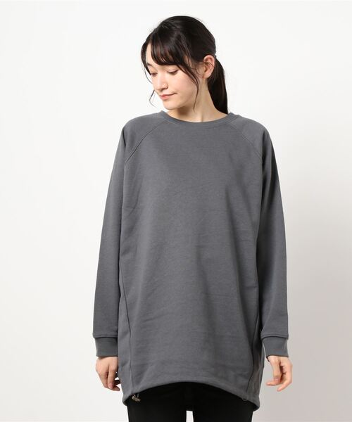 AMERICAN HOLIC(アメリカンホリック)の「ラグラン裏毛コクーンチュニック *(Tシャツ/カットソー・レディース・チャコールグレー/ラベンダー/アイボリー/ライトグレー・FREE)」の8枚目の写真