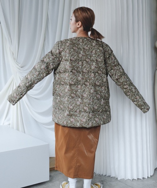 SANSeLF（サンセルフ）の「【SANSeLF】vintage motif down jacket　sanw33（ダウンジャケット/コート・レディース・グリーン系その他・S/M）」の2枚目の写真