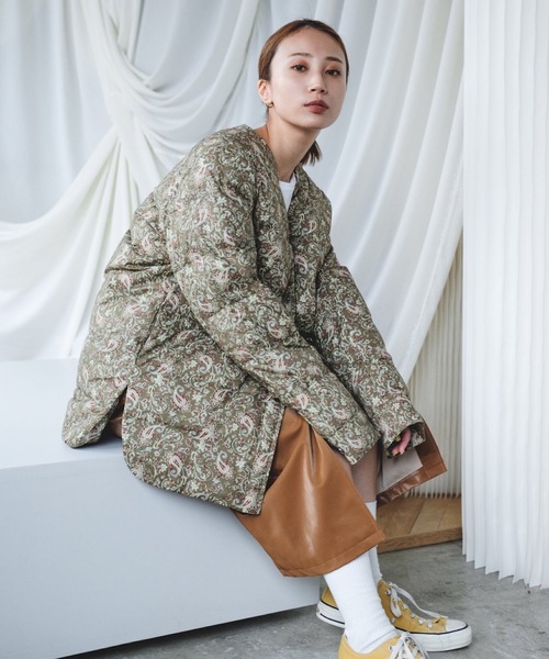 SANSeLF（サンセルフ）の「【SANSeLF】vintage motif down jacket　sanw33（ダウンジャケット/コート・レディース・グリーン系その他・S/M）」の3枚目の写真