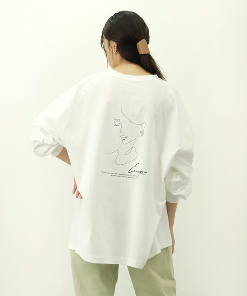 salle de bal POUR TOUS(サルデバルプールトゥス)の「【 ZOZO限定 】 アートプリントビッグプルオーバー・・(Tシャツ/カットソー・レディース・ブラック/オフホワイト/グレイッシュベージュ・FREE)」の2枚目の写真