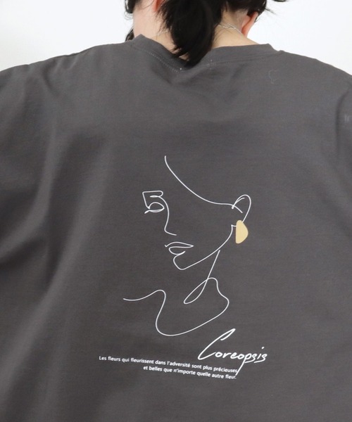 salle de bal POUR TOUS(サルデバルプールトゥス)の「【 ZOZO限定 】 アートプリントビッグプルオーバー・・(Tシャツ/カットソー・レディース・ブラック/オフホワイト/グレイッシュベージュ・FREE)」の3枚目の写真