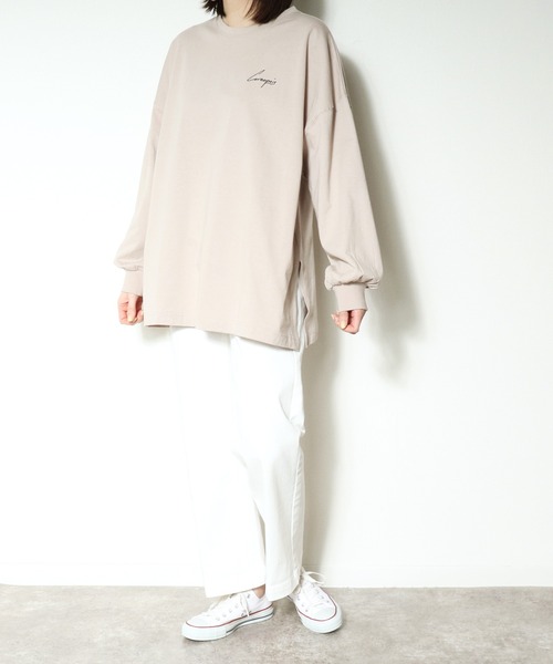 salle de bal POUR TOUS(サルデバルプールトゥス)の「【 ZOZO限定 】 アートプリントビッグプルオーバー・・(Tシャツ/カットソー・レディース・ブラック/オフホワイト/グレイッシュベージュ・FREE)」の20枚目の写真