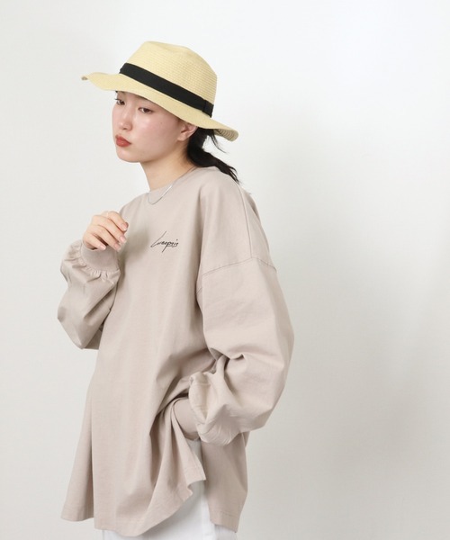 salle de bal POUR TOUS(サルデバルプールトゥス)の「【 ZOZO限定 】 アートプリントビッグプルオーバー・・(Tシャツ/カットソー・レディース・ブラック/オフホワイト/グレイッシュベージュ・FREE)」の8枚目の写真