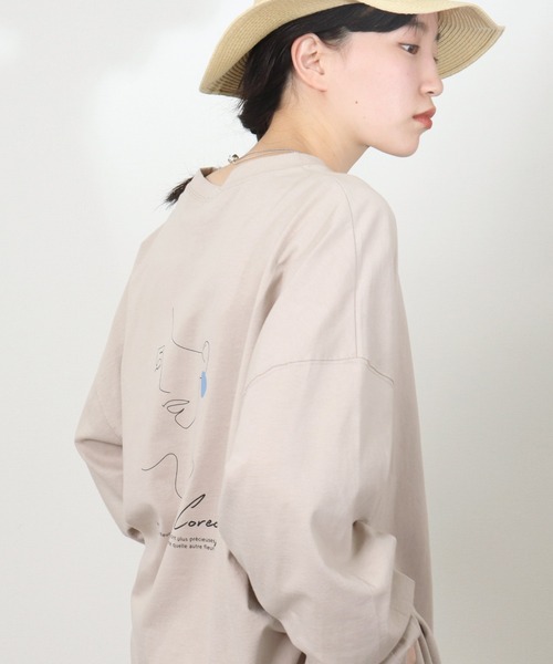 salle de bal POUR TOUS(サルデバルプールトゥス)の「【 ZOZO限定 】 アートプリントビッグプルオーバー・・(Tシャツ/カットソー・レディース・ブラック/オフホワイト/グレイッシュベージュ・FREE)」の10枚目の写真