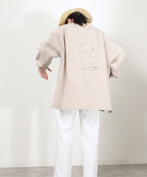 salle de bal POUR TOUS(サルデバルプールトゥス)の「【 ZOZO限定 】 アートプリントビッグプルオーバー・・(Tシャツ/カットソー・レディース・ブラック/オフホワイト/グレイッシュベージュ・FREE)」の15枚目の写真