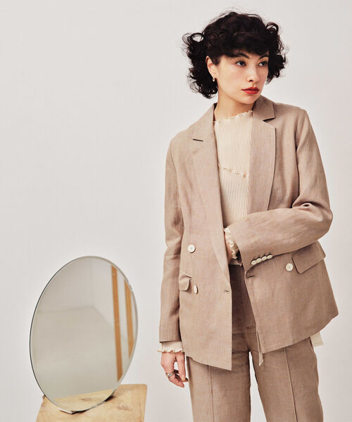 Ray BEAMS(レイビームス)の「RBS / シアー プリーツ キリカエ カットソー(Tシャツ/カットソー・レディース・ホワイト系その他6/ブラウン系その他5/グリーン系その他2・ONE SIZE)」の4枚目の写真