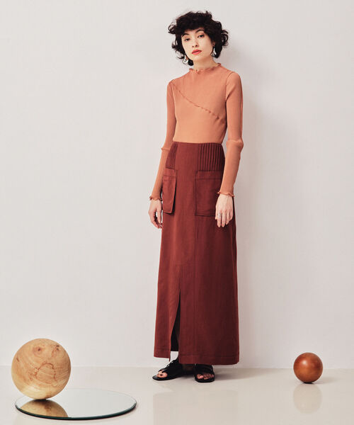 Ray BEAMS(レイビームス)の「RBS / シアー プリーツ キリカエ カットソー(Tシャツ/カットソー・レディース・ホワイト系その他6/ブラウン系その他5/グリーン系その他2・ONE SIZE)」の6枚目の写真