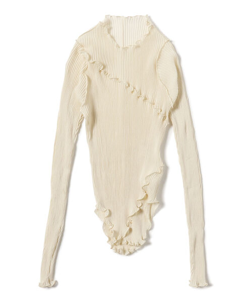 Ray BEAMS(レイビームス)の「RBS / シアー プリーツ キリカエ カットソー(Tシャツ/カットソー・レディース・ホワイト系その他6/ブラウン系その他5/グリーン系その他2・ONE SIZE)」の8枚目の写真