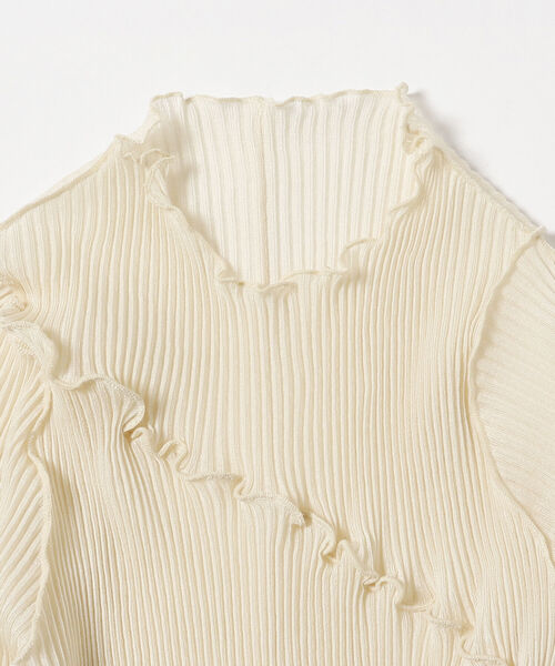 Ray BEAMS(レイビームス)の「RBS / シアー プリーツ キリカエ カットソー(Tシャツ/カットソー・レディース・ホワイト系その他6/ブラウン系その他5/グリーン系その他2・ONE SIZE)」の9枚目の写真