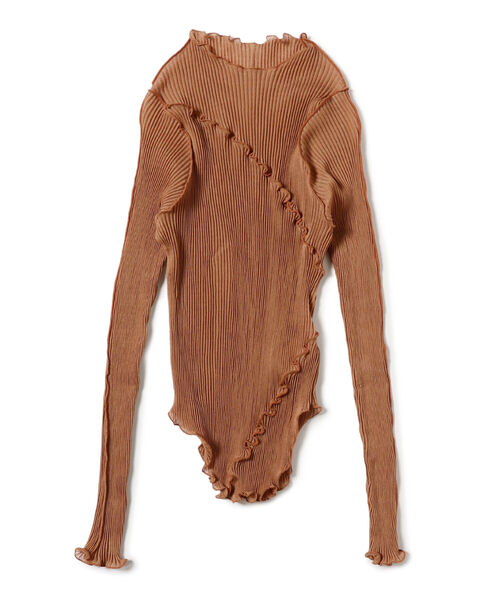 Ray BEAMS(レイビームス)の「RBS / シアー プリーツ キリカエ カットソー(Tシャツ/カットソー・レディース・ホワイト系その他6/ブラウン系その他5/グリーン系その他2・ONE SIZE)」の12枚目の写真