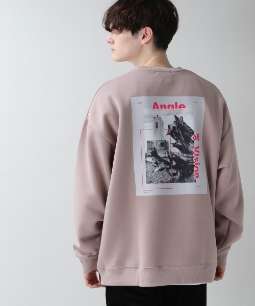 RAGEBLUE（レイジブルー）の「ダンボールプリントクルー/928347（スウェット・メンズ・オフホワイト/ブラック/ベージュ/ライトブルー/ピンク・MEDIUM/LARGE）」の5枚目の写真