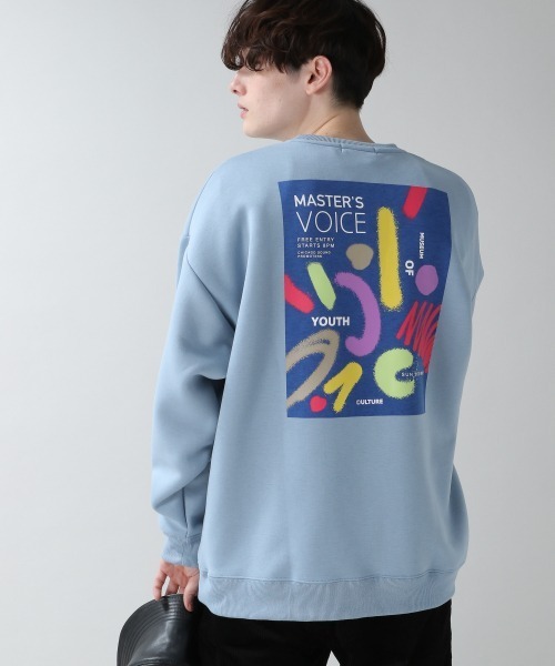 RAGEBLUE（レイジブルー）の「ダンボールプリントクルー/928347（スウェット・メンズ・オフホワイト/ブラック/ベージュ/ライトブルー/ピンク・MEDIUM/LARGE）」の4枚目の写真