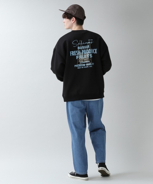 RAGEBLUE（レイジブルー）の「ダンボールプリントクルー/928347（スウェット・メンズ・オフホワイト/ブラック/ベージュ/ライトブルー/ピンク・MEDIUM/LARGE）」の17枚目の写真