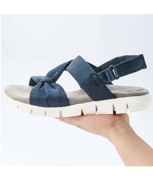 GeeRA(ジーラ)の「ふかふかスポーツサンダル(サンダル・レディース・グレー/ネイビー・LARGE/SMALL/MEDIUM/X-LARGE)」の7枚目の写真