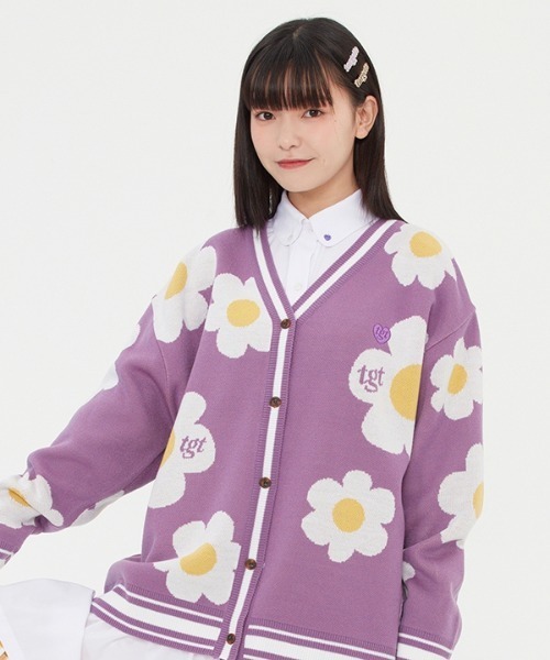 TARGETTO 】デイジージャカードカーディガン / DAISY JACQUARD CARDIGAN TARGETTO 】デイジージャカードカーディガン / DAISY JACQUARD CARDIGAN