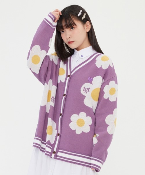 TARGETTO 】デイジージャカードカーディガン / DAISY JACQUARD CARDIGAN TARGETTO 】デイジージャカードカーディガン / DAISY JACQUARD CARDIGAN