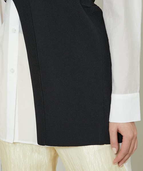 UN3D.（アンスリード）の「【UN3D.(アンスリード】アシンメトリーニットベスト/ASYMMETRY KT VEST（ニット/セーター・レディース・ブラック/グリーン・FREE）」の9枚目の写真