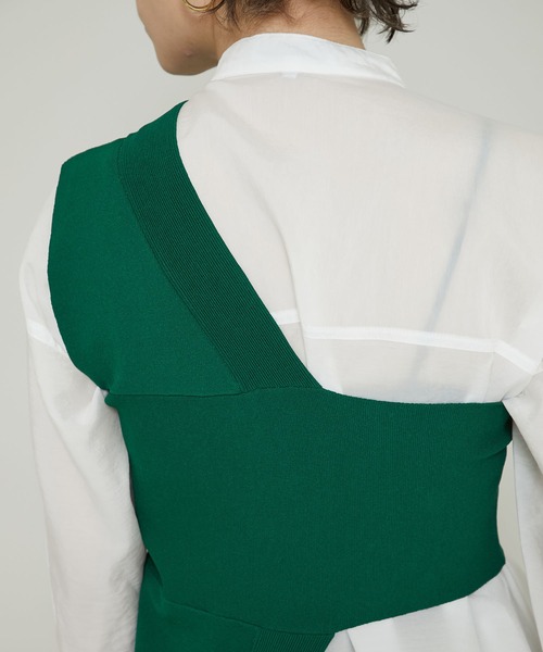UN3D.（アンスリード）の「【UN3D.(アンスリード】アシンメトリーニットベスト/ASYMMETRY KT VEST（ニット/セーター・レディース・ブラック/グリーン・FREE）」の19枚目の写真