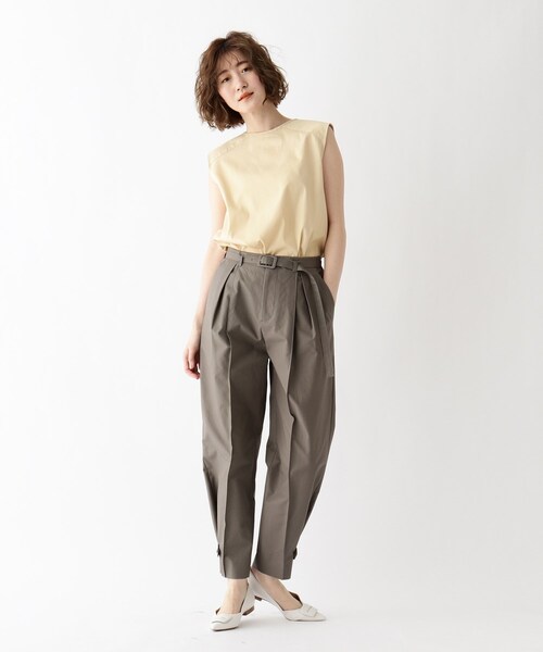 JET（ジェット）の「◆【ウォッシャブル】コットン変形デザインミリタリーパンツ（その他パンツ・レディース・グリーン/カーキ系6/イエロー・02/04）」の4枚目の写真