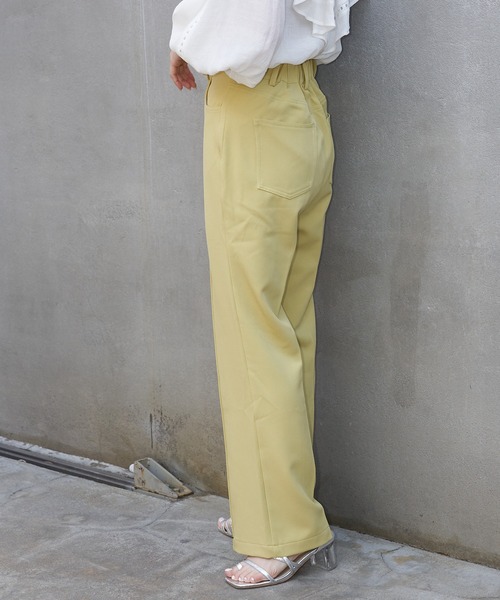 Chico（チコ）の「ハイウエストスラックスパンツ（スラックス・レディース・ホワイト/ライム/ブラック/サーモンピンク・FREE）」の11枚目の写真