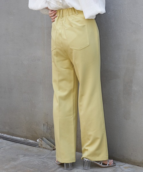 Chico（チコ）の「ハイウエストスラックスパンツ（スラックス・レディース・ホワイト/ライム/ブラック/サーモンピンク・FREE）」の12枚目の写真