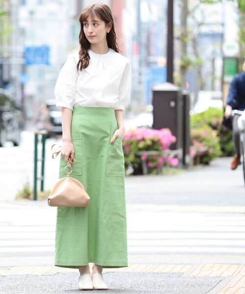 Ray BEAMS（レイビームス）の「Ray BEAMS / ビッグ カラー タック スリーブ ブラウス（シャツ/ブラウス・レディース・ホワイト/ブラック・ONE SIZE）」の12枚目の写真