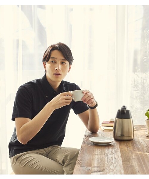 CROSSPLUS ONLINE（クロスプラスオンライン）の「【bizcos】ﾋﾞｽﾞｺｽ ボタンダウンカノコポロシャツ / スマートフィット（ポロシャツ・メンズ・サックスブルー/ネイビー/ブラック/ホワイト・L2/M3/M2/L3/LL3/LL4）」の12枚目の写真