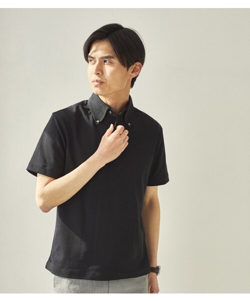 CROSSPLUS ONLINE（クロスプラスオンライン）の「【bizcos】ﾋﾞｽﾞｺｽ ボタンダウンカノコポロシャツ / スマートフィット（ポロシャツ・メンズ・サックスブルー/ネイビー/ブラック/ホワイト・L2/M3/M2/L3/LL3/LL4）」の14枚目の写真