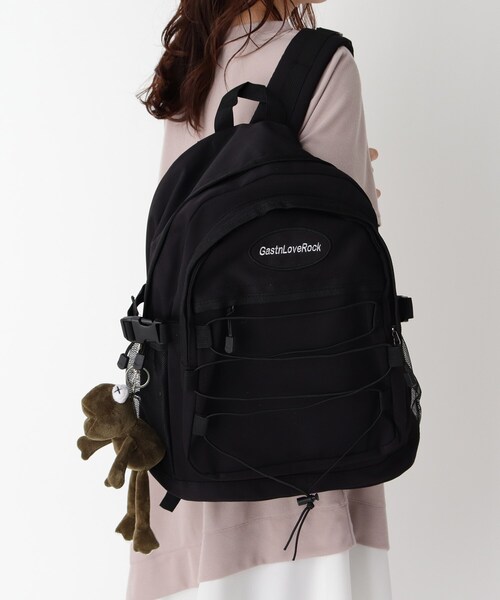 Ober Tashe（オーバータッシェ）の「【多収納/通学/リュック】チャーム付き万能デイパック（バックパック/リュック・レディース・ブラック/その他・FREE）」の9枚目の写真