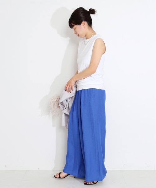 VERMEIL par iena(ヴェルメイユパーイエナ)の「トリアセリネンカラーパンツ◆(その他パンツ・レディース・ブラック/ピンク/ブルー系その他・40/38/36)」の15枚目の写真