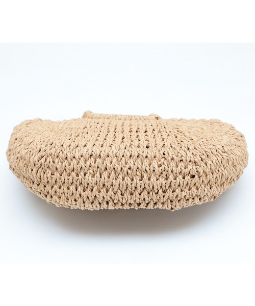 reca（レカ）の「雑材バッグ ハーフムーントート（ハンドバッグ・レディース・ブラック/ベージュ/グレイッシュベージュ・ONE SIZE）」の9枚目の写真