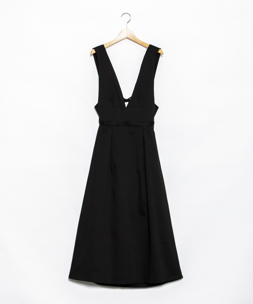 AS KNOW AS PINKY（アズノゥアズピンキー）の「サプライズのリボンジャンスカ（ジャンパースカート・レディース・ベージュ/グリーン/ブラック/ラベンダー・FREE）」の2枚目の写真